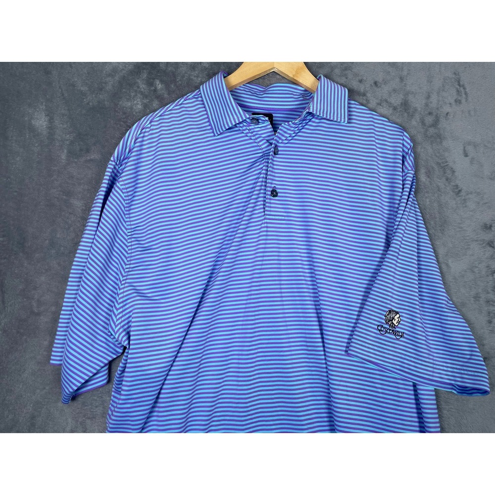 FootJoy Mens XL Golf Polo Shirt Purple Blue Cuscowilla Lake Oconee Georgia